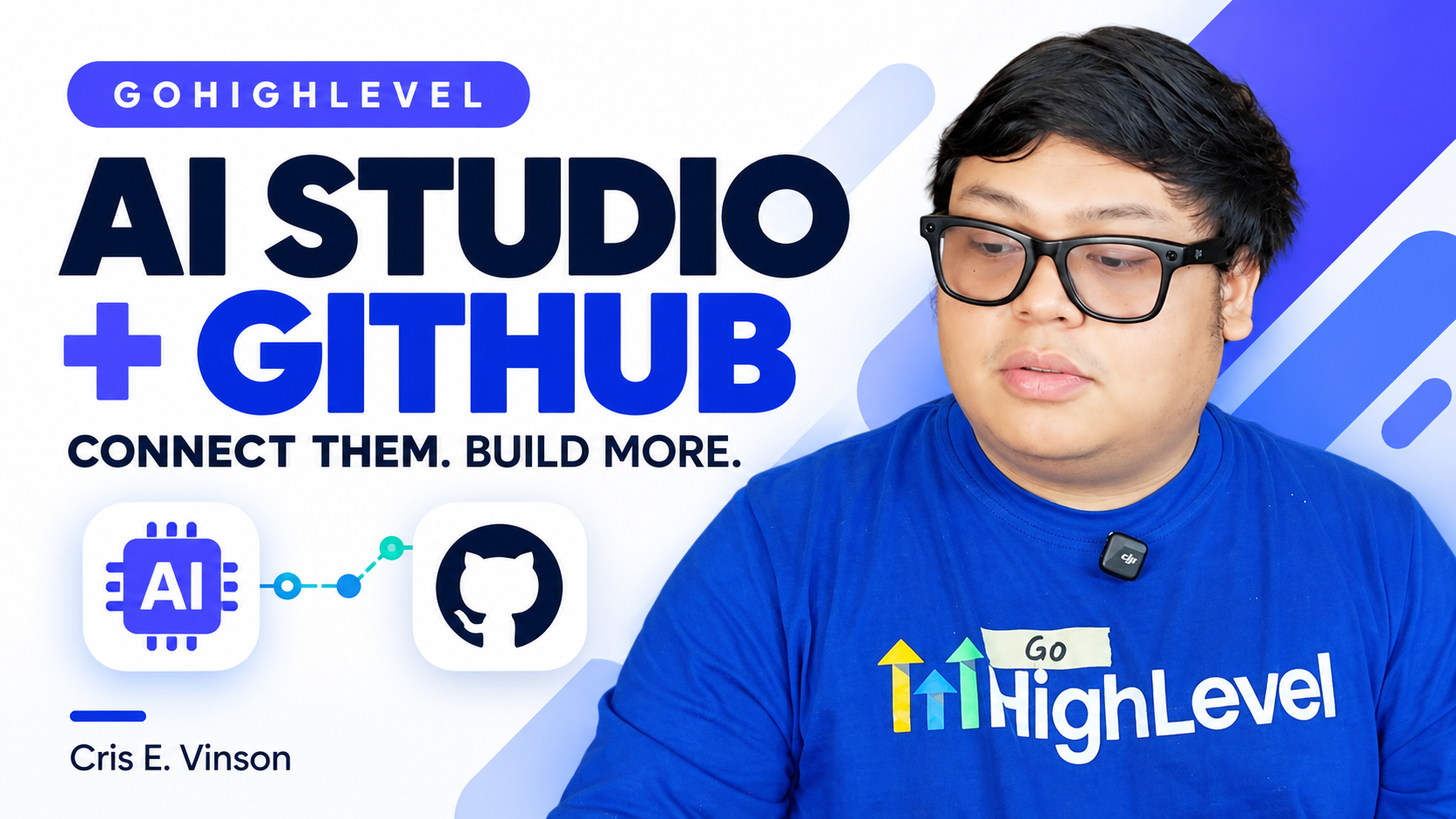 Cris E. Vinson explains how to connect GoHighLevel AI Studio to GitHub.