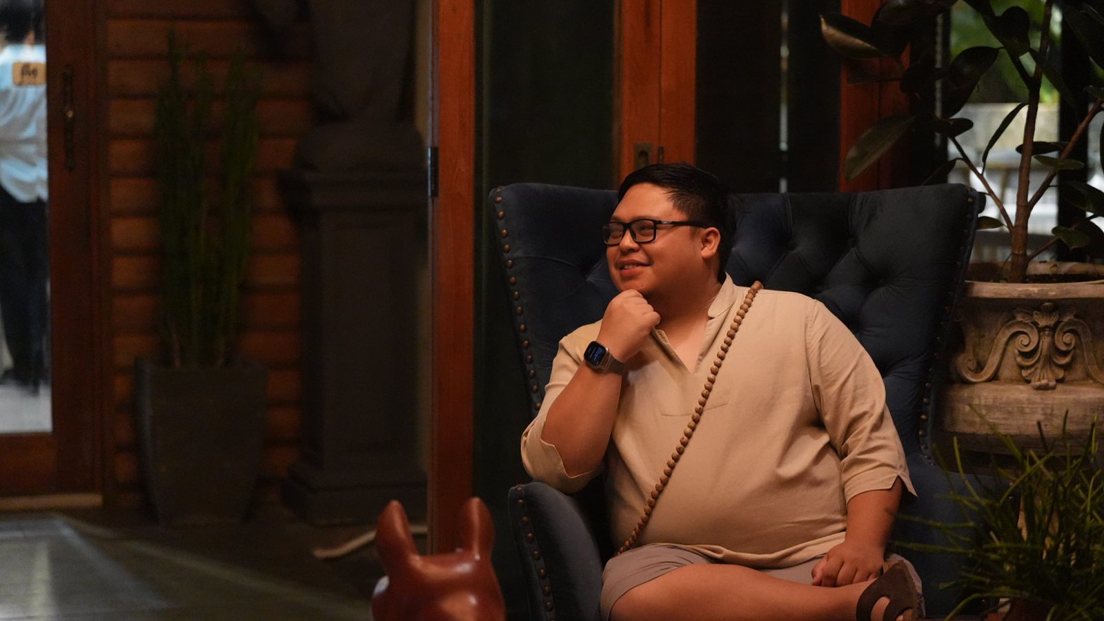 Cris Vinson seated in a quiet, reflective moment